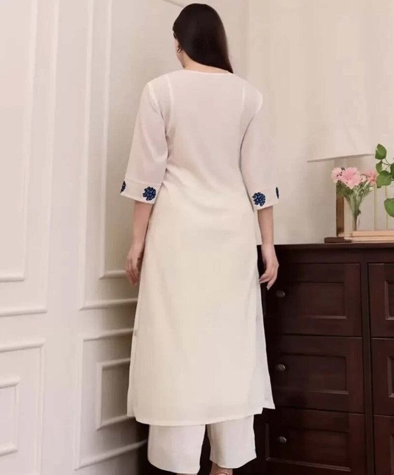 Off white kurta set for women