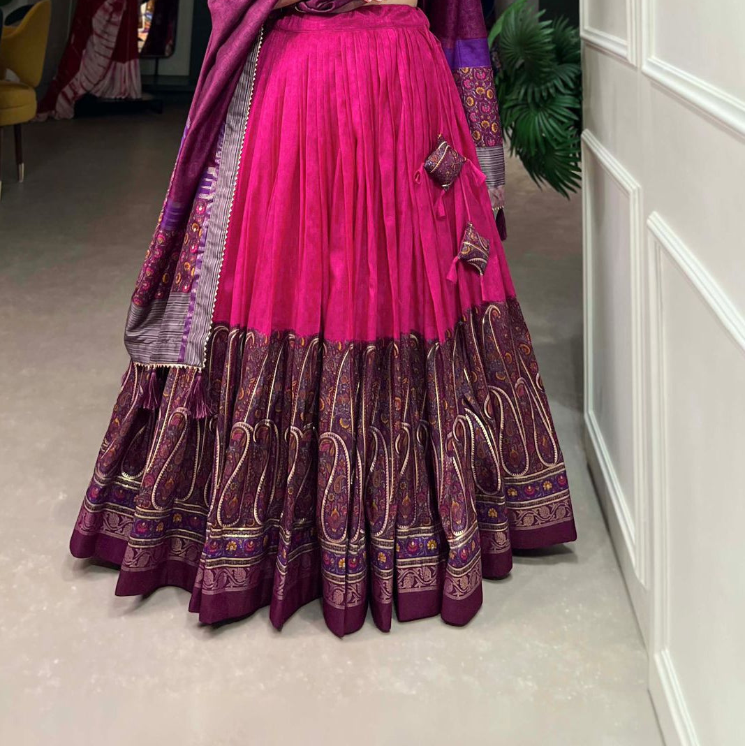Festive Lehenga Choli with Matching Blouse & Dupatta