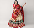 Festive Chaniya Choli set with a matching blouse and semi-gajji mirror-work dupatta, Komiis Indian ethnic festive collection