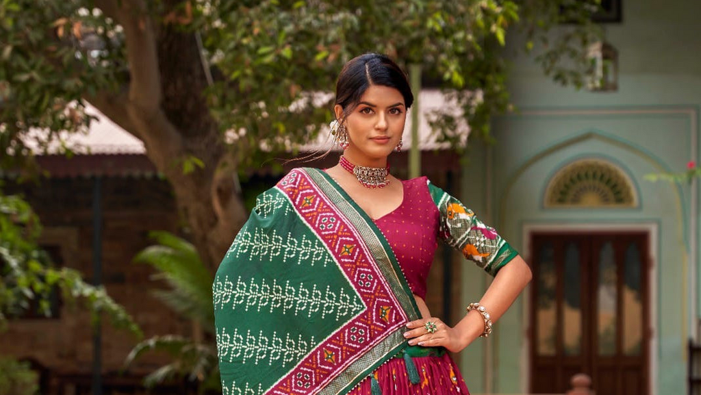Indian Festive Lehenga with Matching Blouse & Dupatta