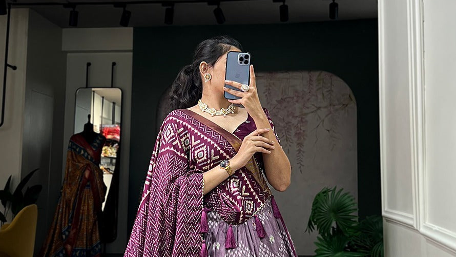 Garba Chaniya Choli with Matching Blouse & Dupatta