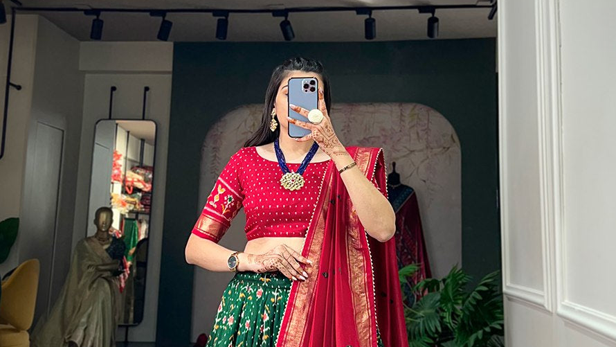 Navratri Lehenga Choli with Semi Gajji Dupatta