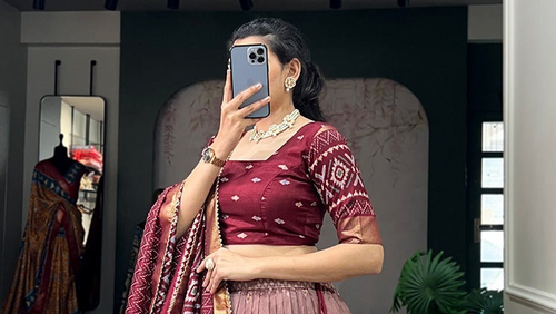 Festive Chaniya Choli with Semi Gajji Dupatta