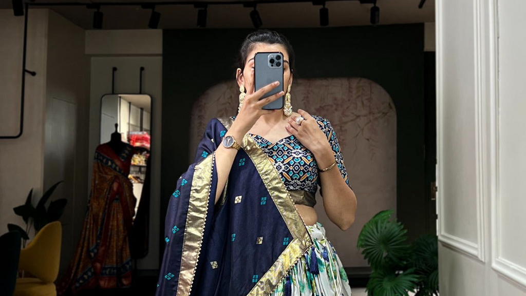 Indian Lehenga Choli with Semi Gajji Dupatta