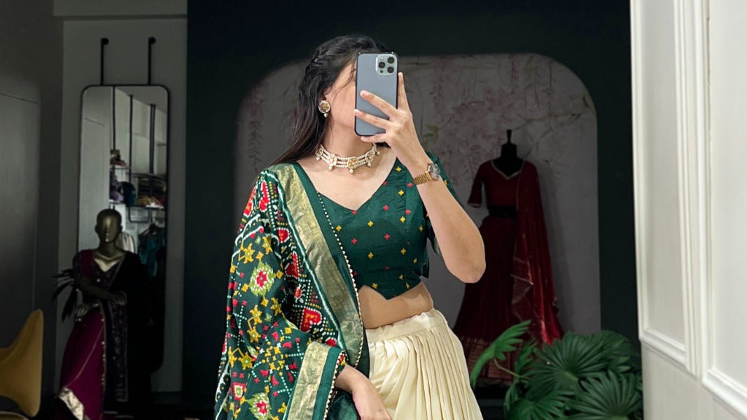 Garba Lehenga Choli with Semi Gajji Dupatta