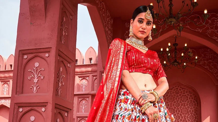 Festive Lehenga Choli with Semi Gajji Dupatta