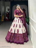 Festive Lehenga Choli set with a matching blouse and semi-gajji mirror-work dupatta, Komiis Indian ethnic festive collection